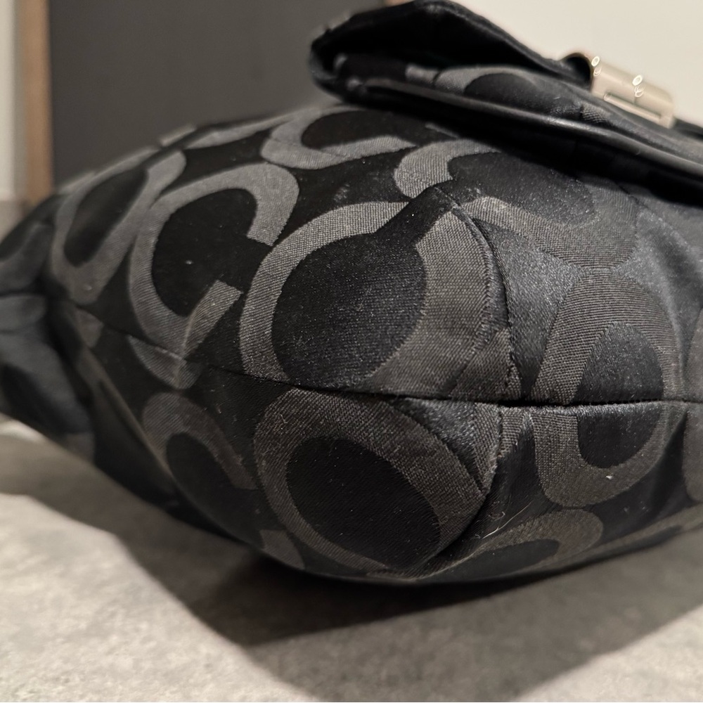 Coach Kristin Op Art Sateen Satchel Purse! GUC!! - Picture 8 of 13